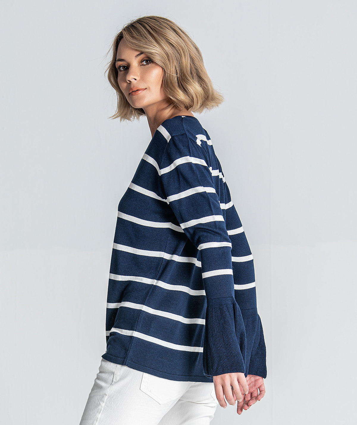 Camisola riscas manga folho 1879
