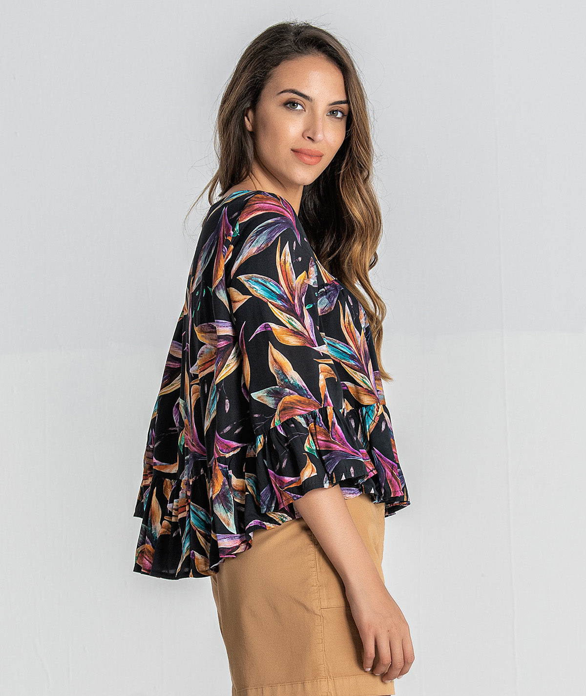 Blusa com folhos 2854