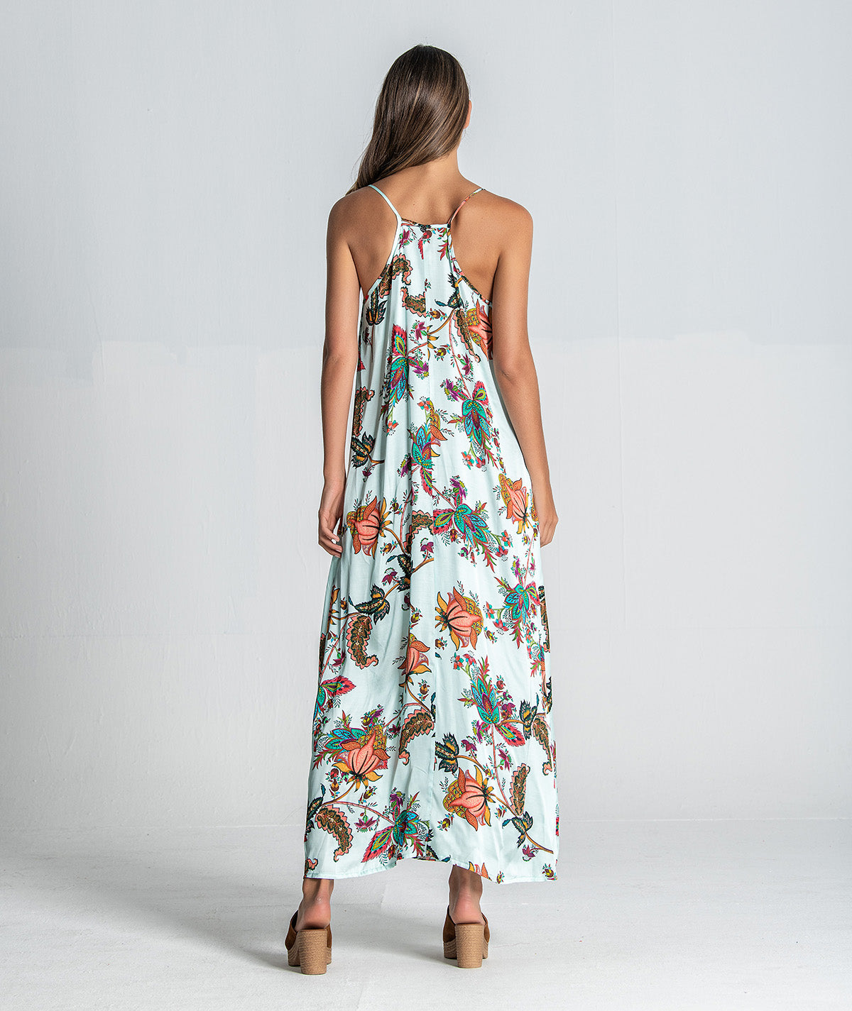 Vestido de alças com motivo 2869