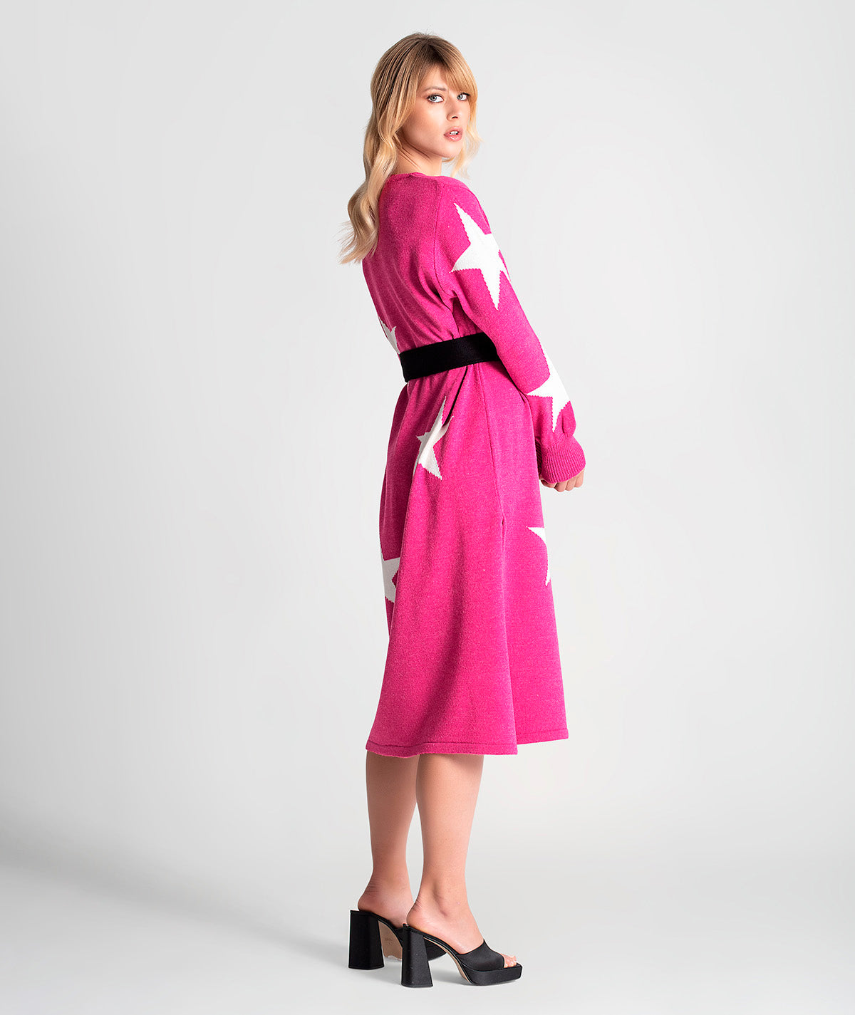 Vestido estrelas com cinto 3178