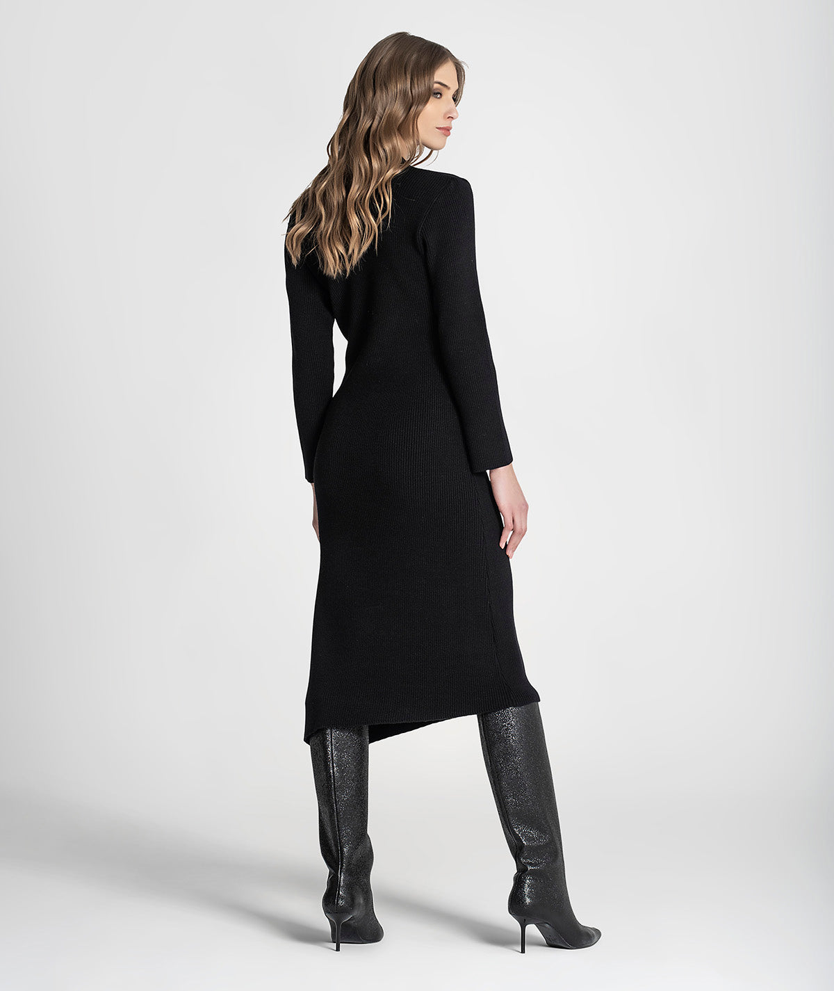 Vestido assimétrico com botões 3265