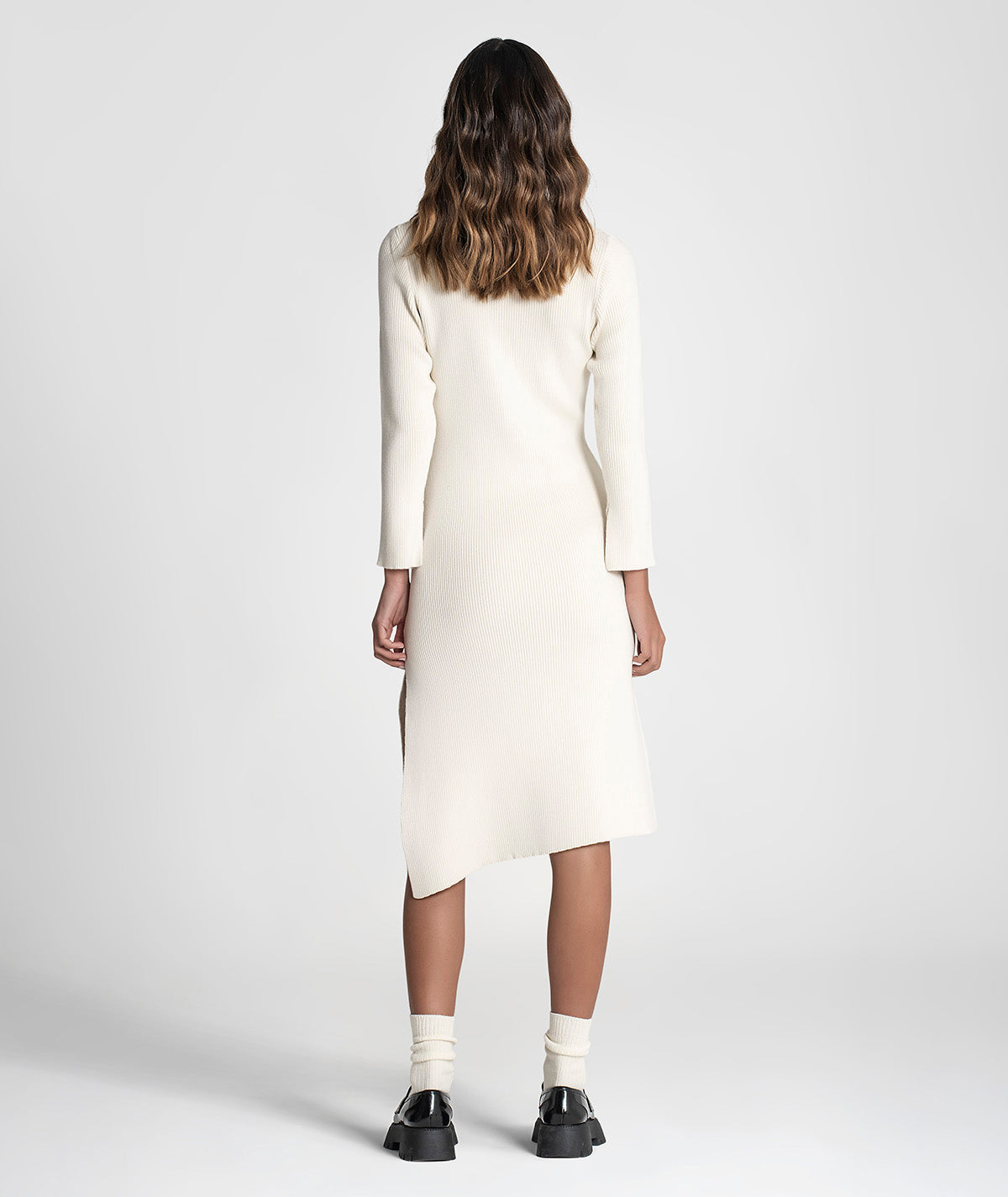 Vestido assimétrico com botões 3265