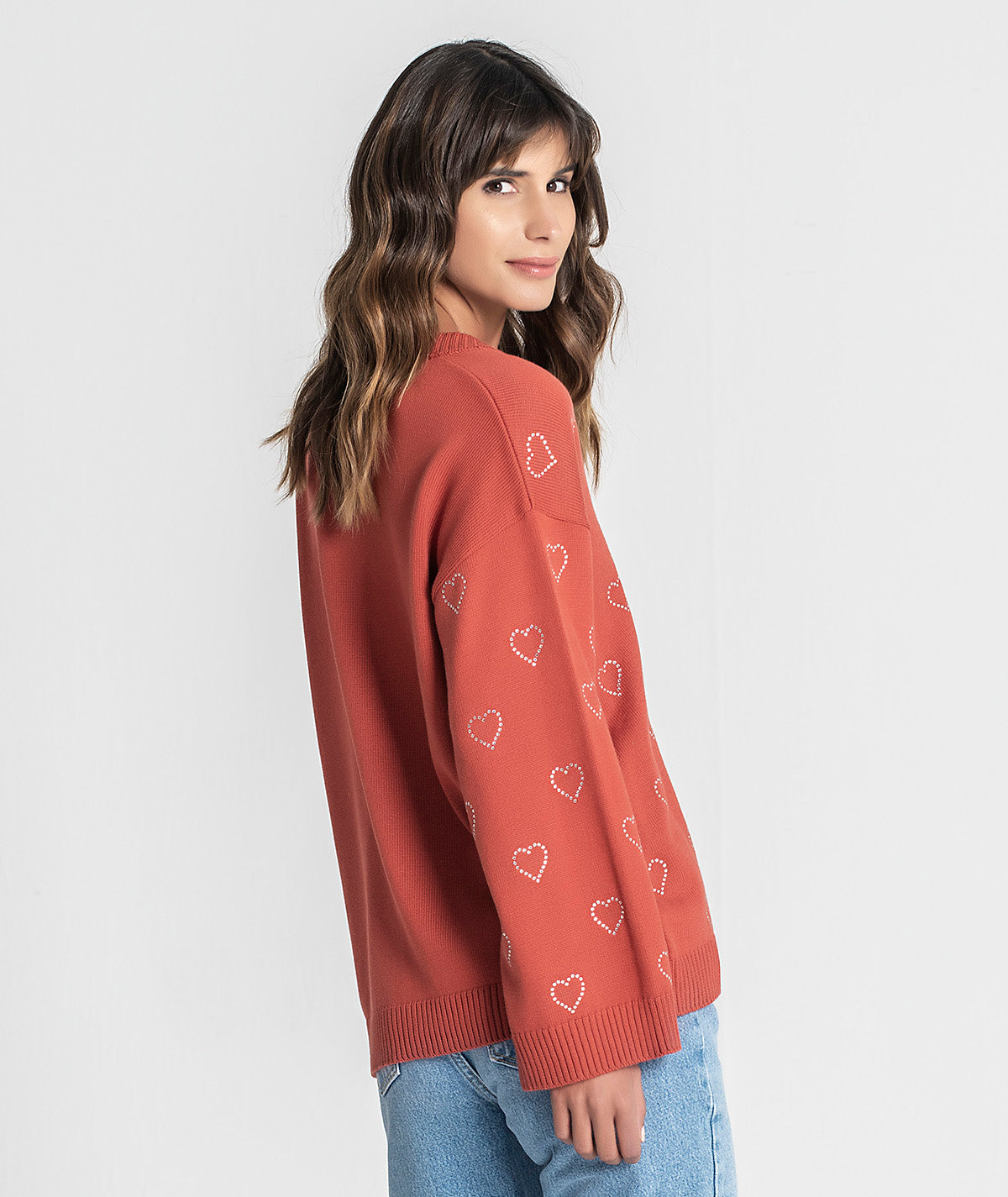 Camisola com transferes coração 3267