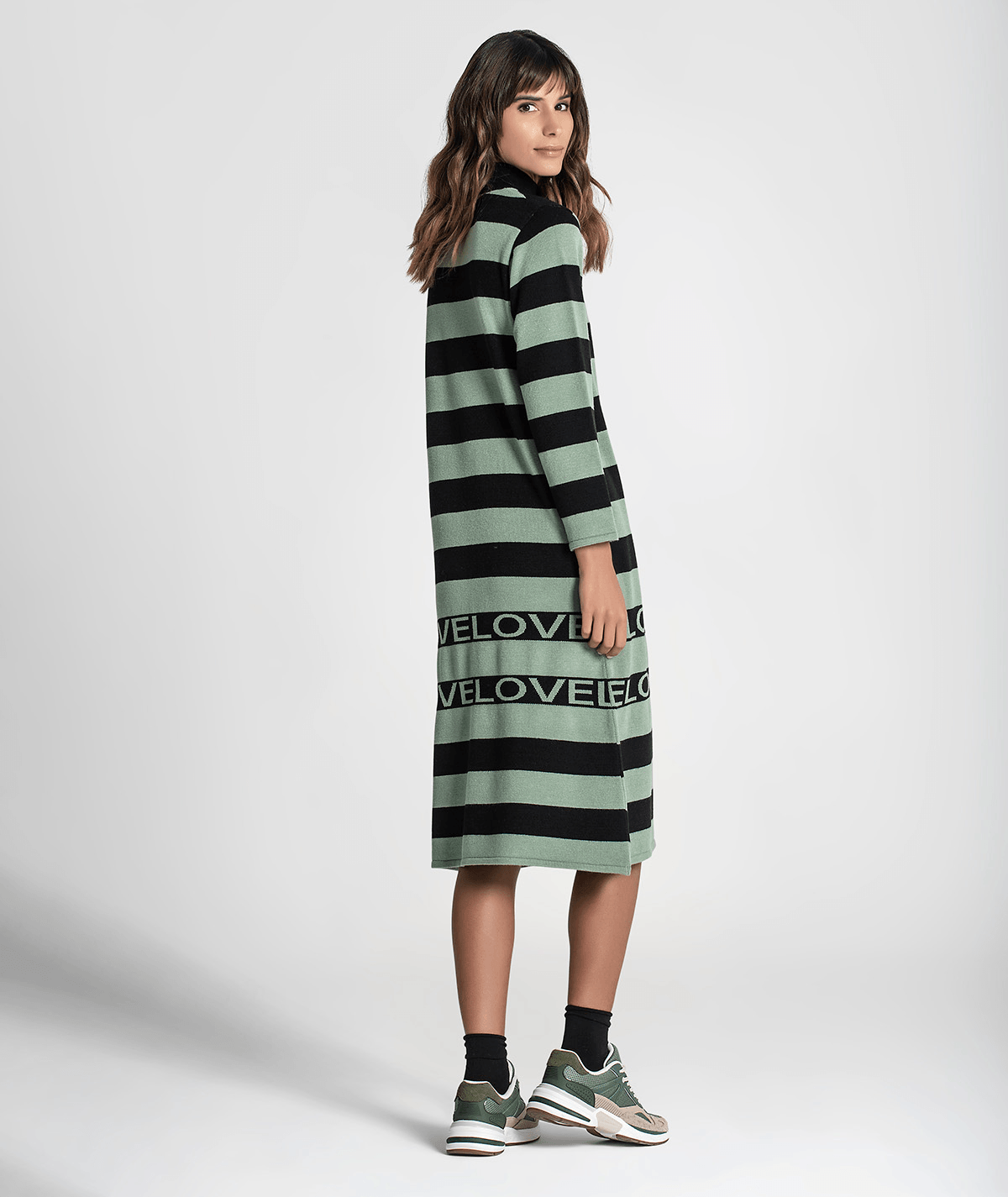 Vestido riscas love 3276