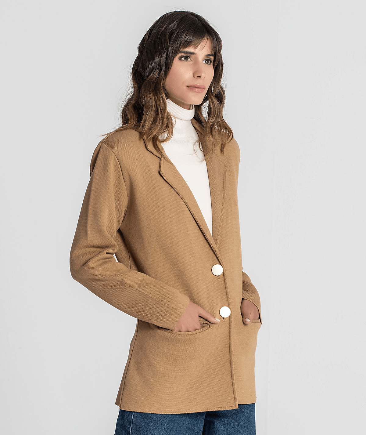 Blazer tricot com botões 3285