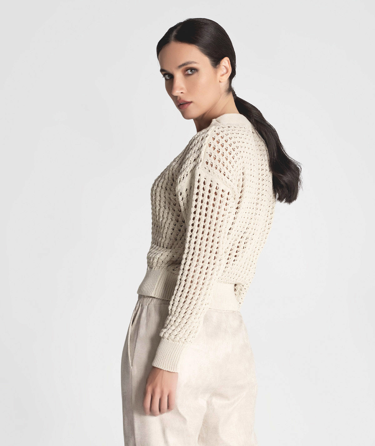 Short perforated jacket with buttons 3289