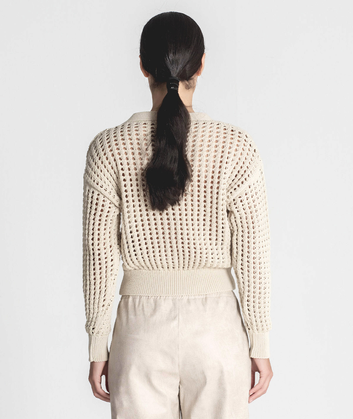 Short perforated jacket with buttons 3289