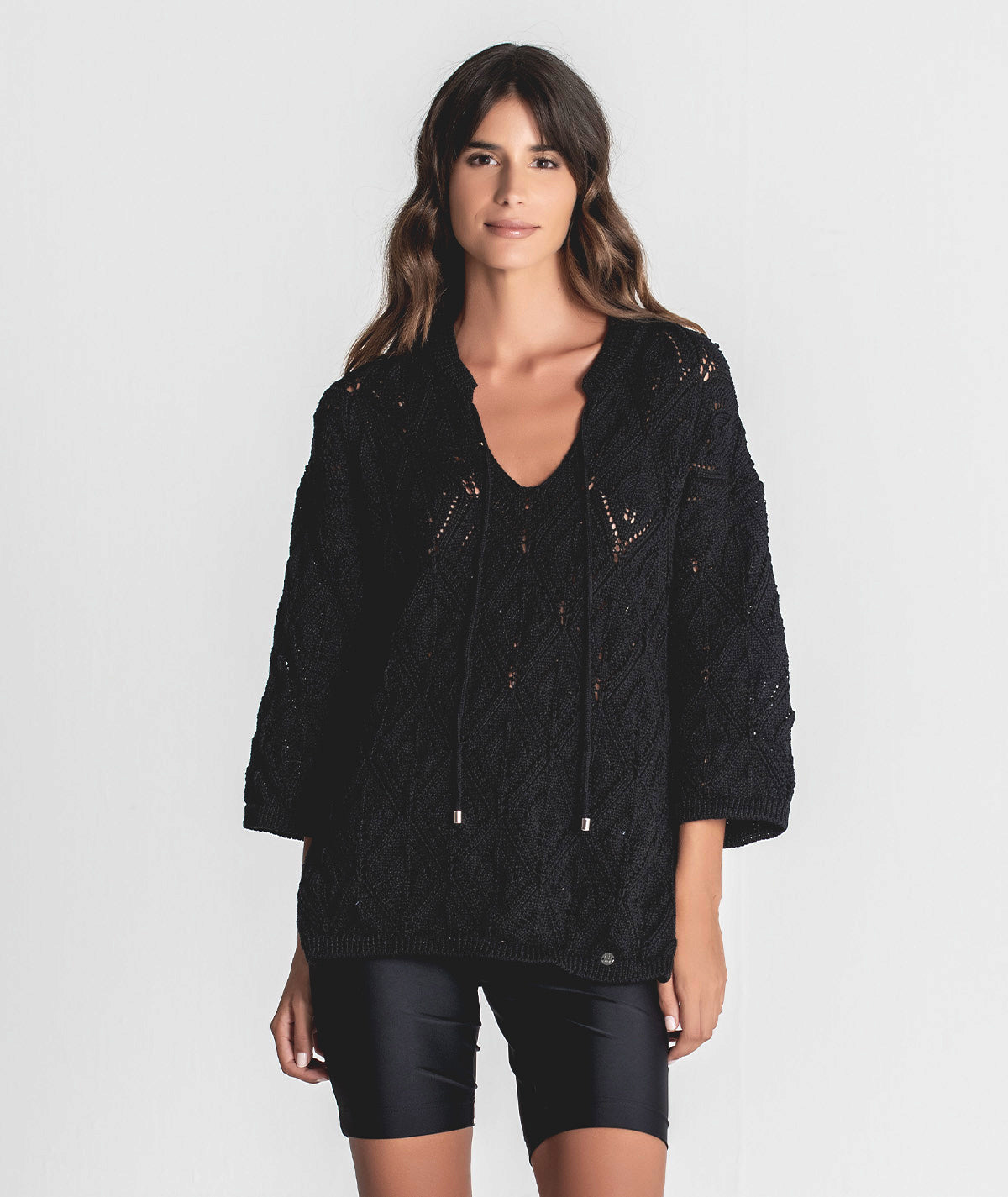 Camisola perfurada com cordão 3295