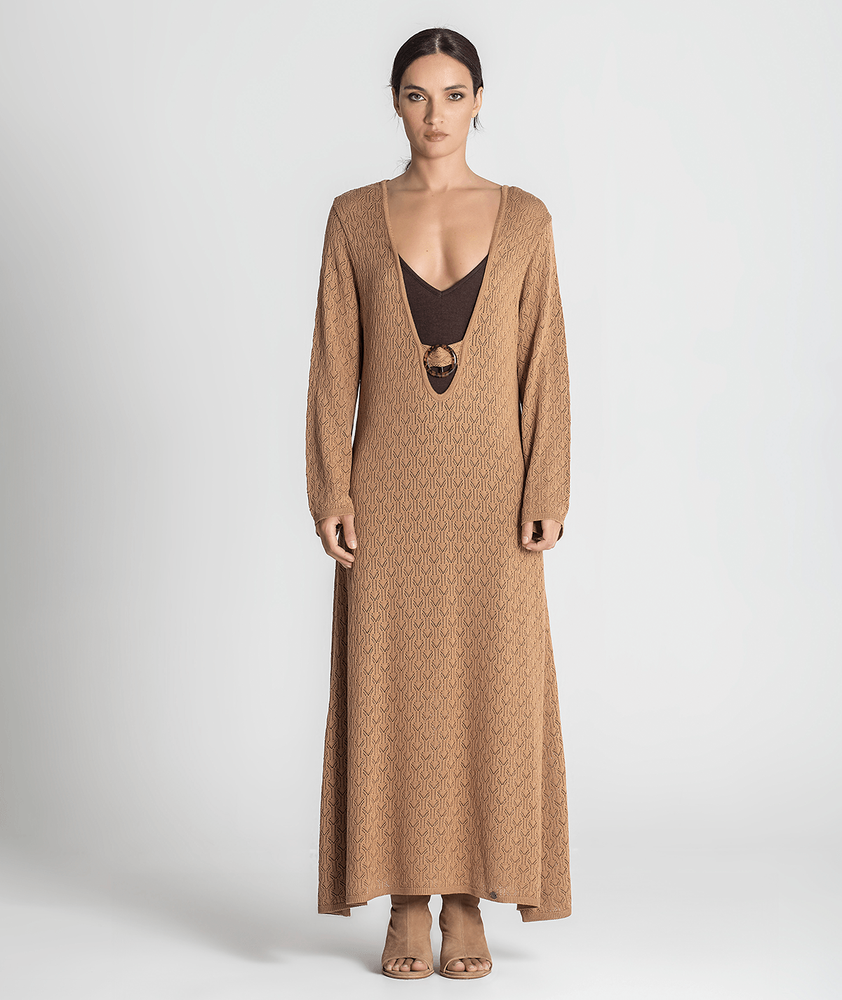 Vestido comprido com argola 3296