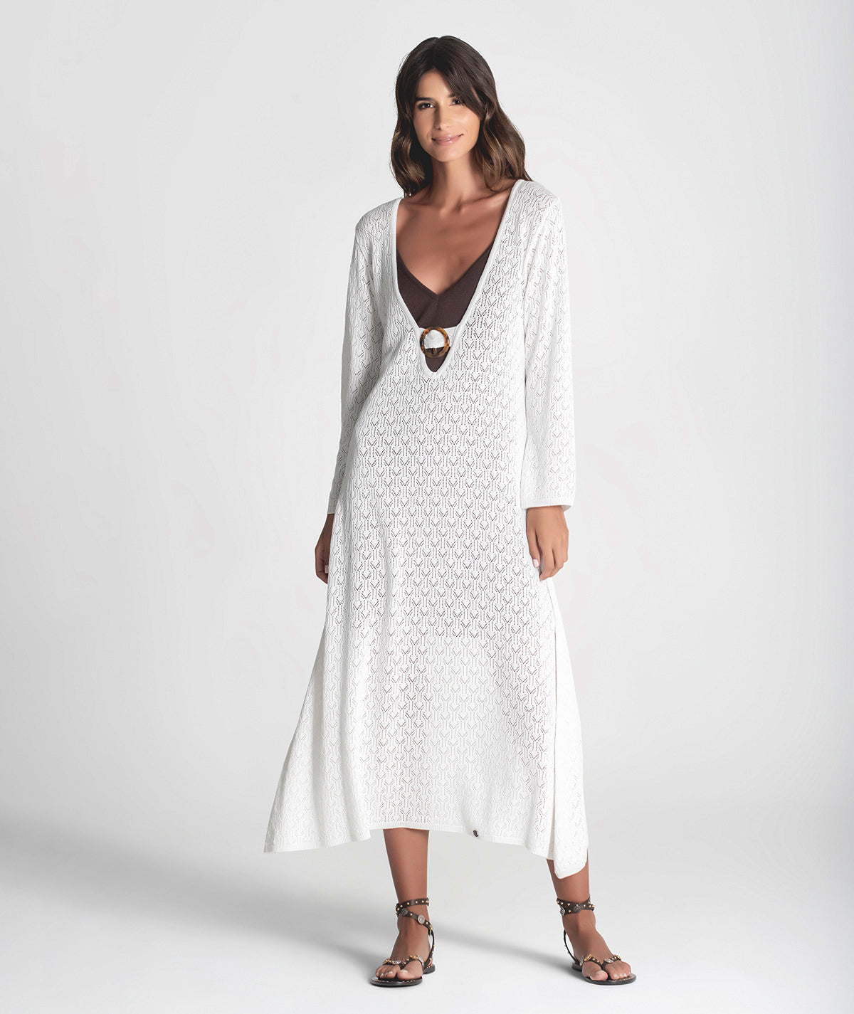 Vestido comprido com argola 3296