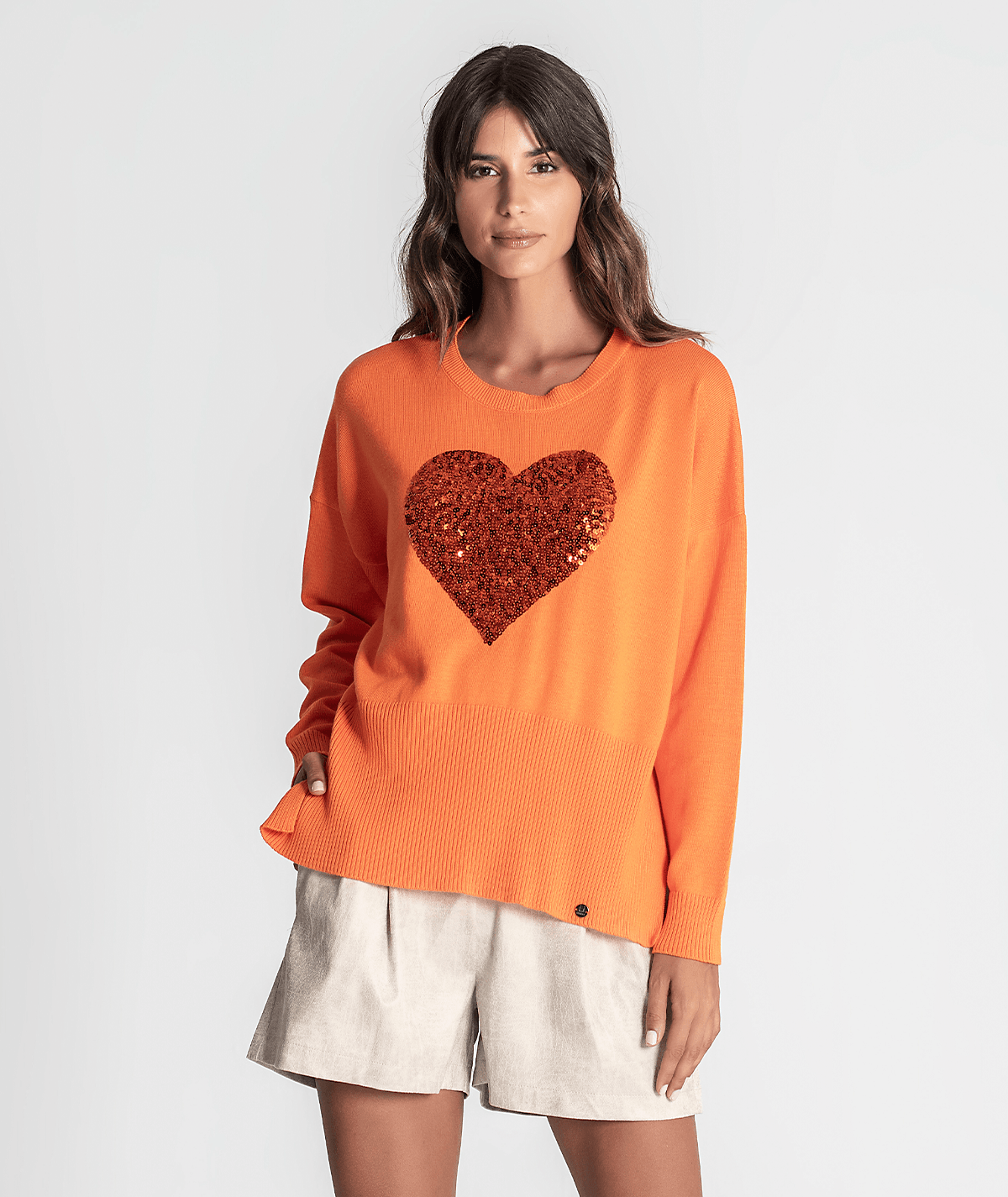 Camisola coração lantejoulas 3328