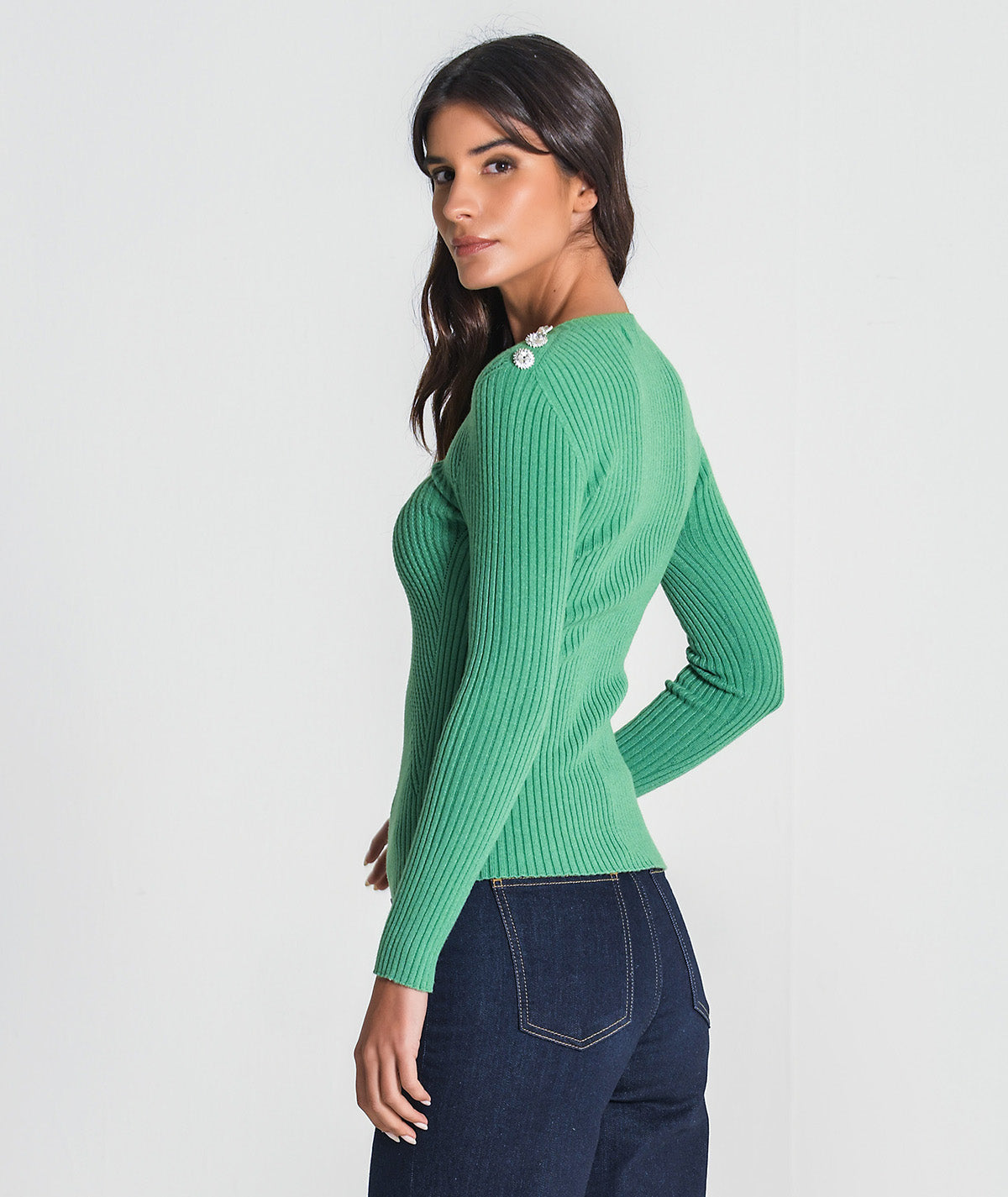 Camisola estruturada com botões 3345