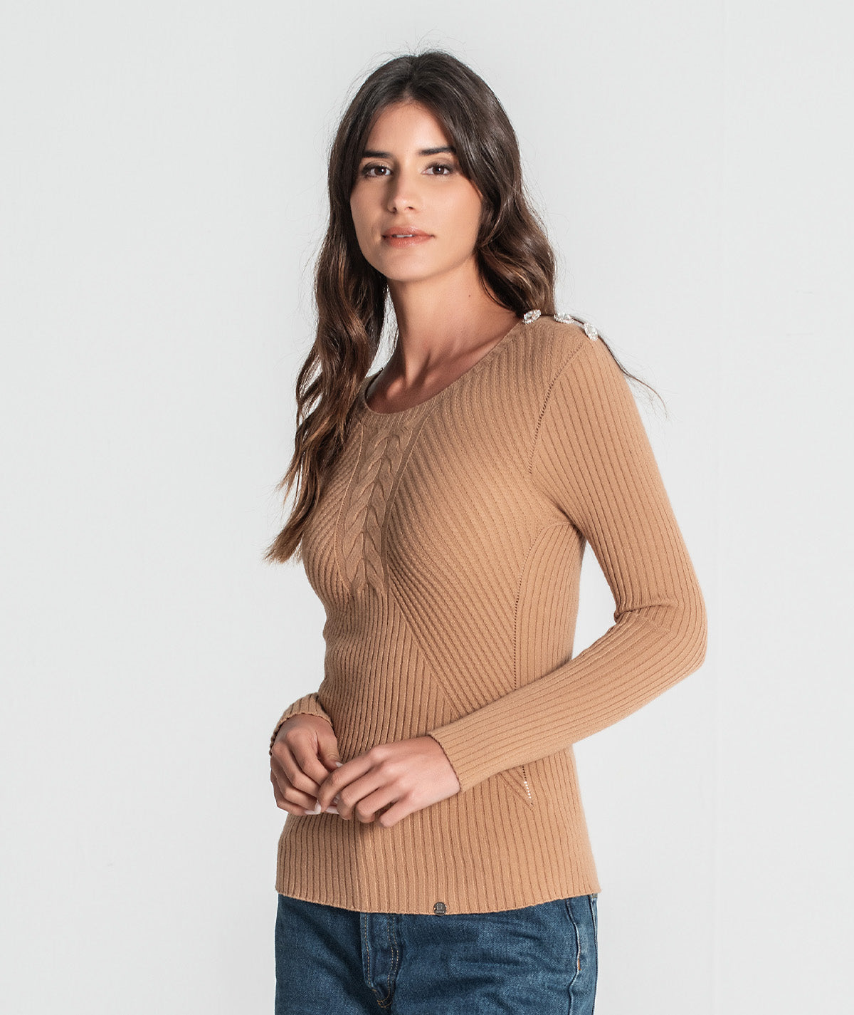 Camisola estruturada com botões 3345