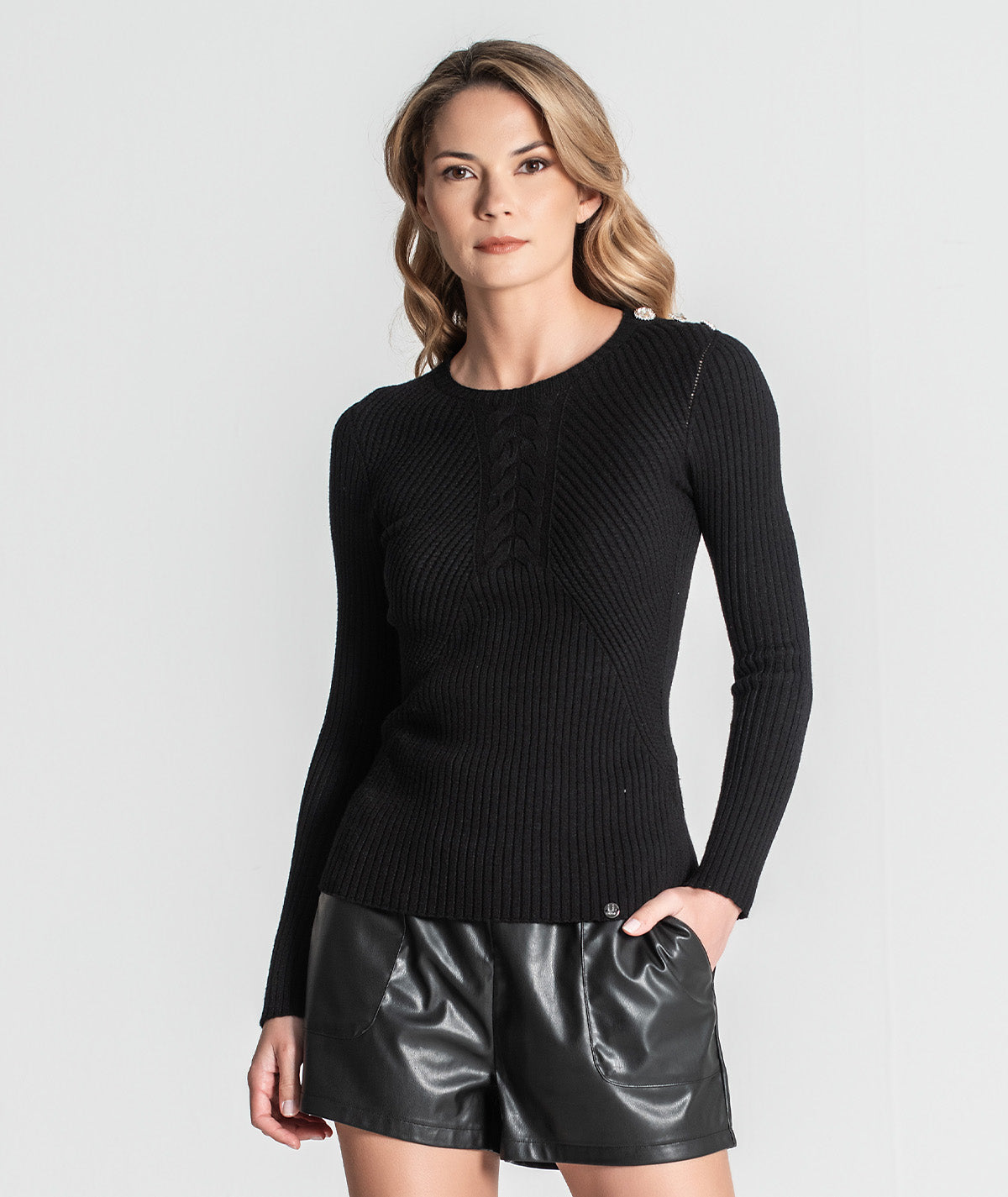 Camisola estruturada com botões 3345