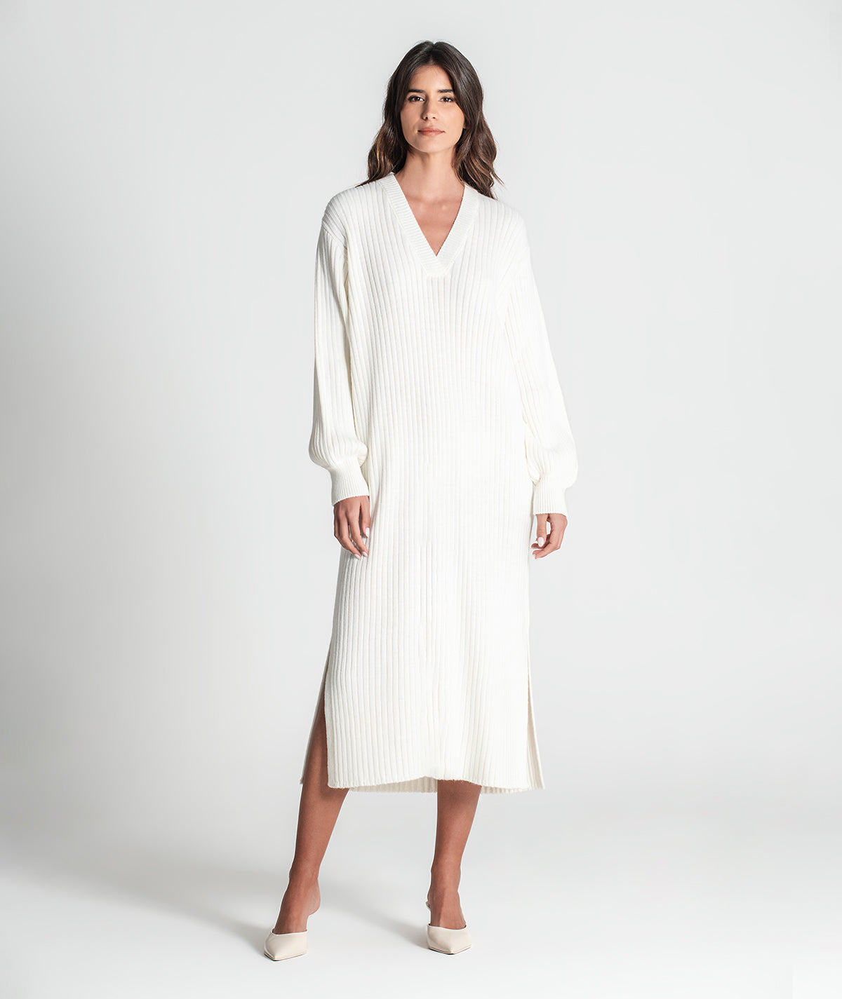 Vestido canelado 3346