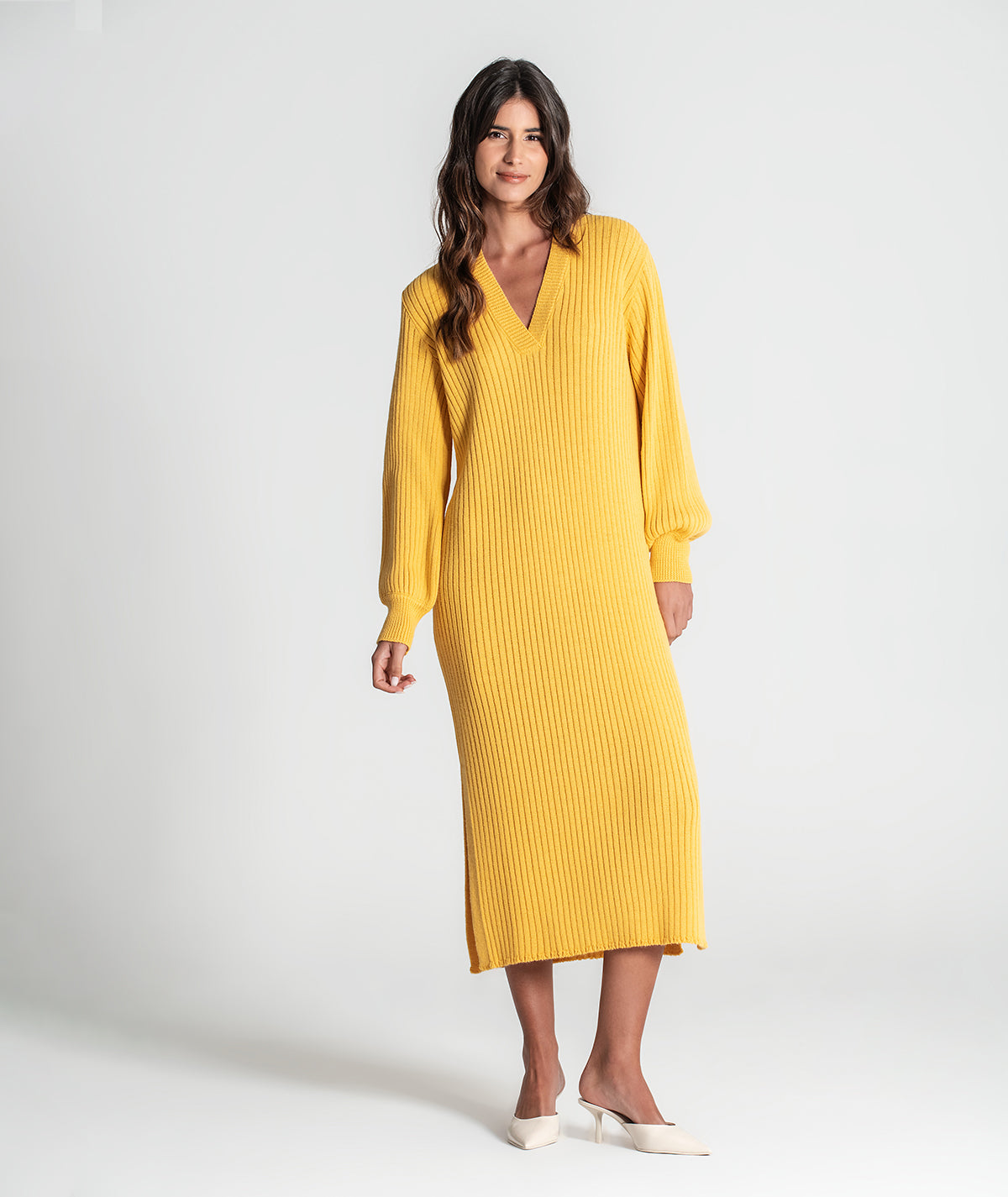 Vestido canelado 3346