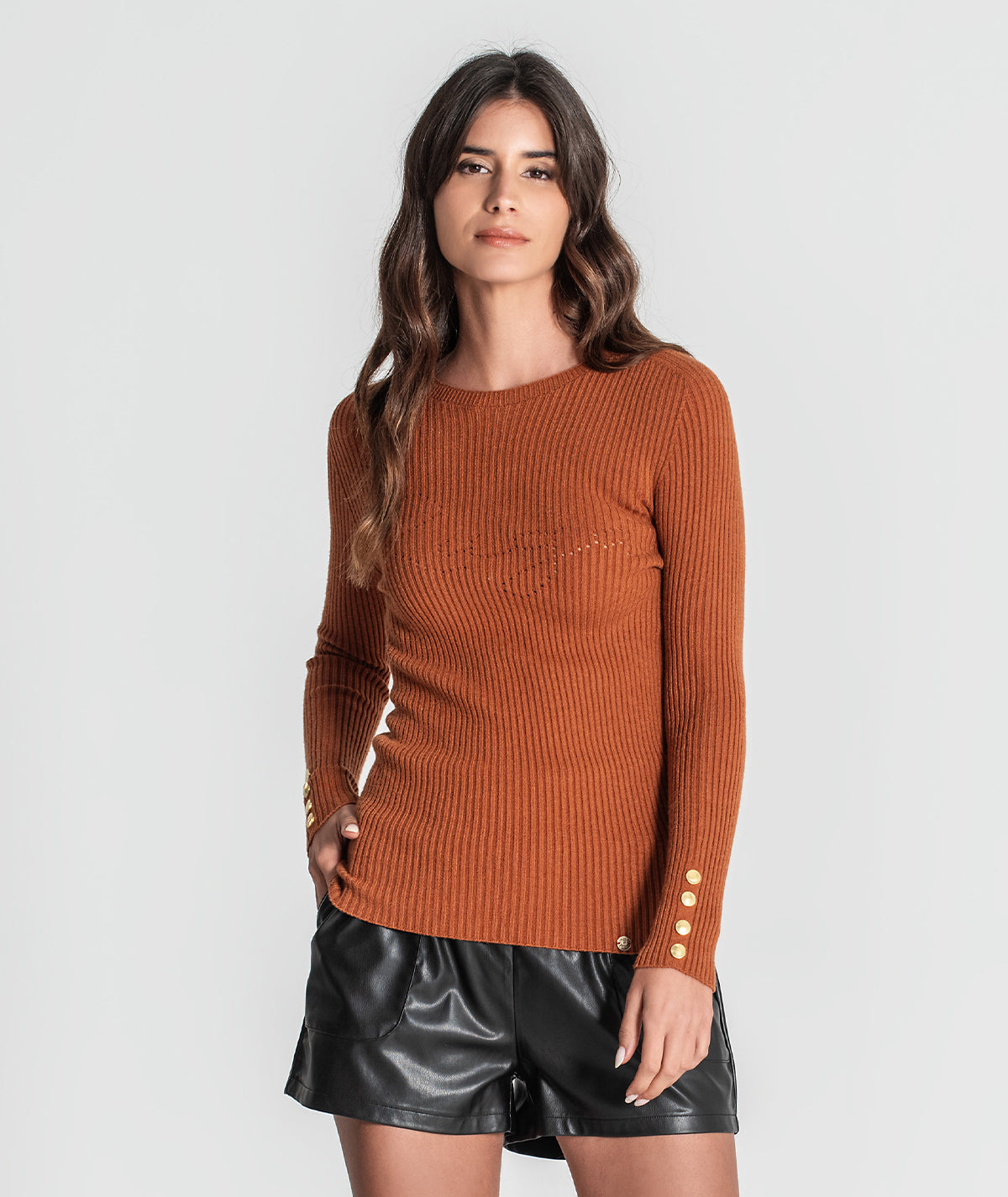 Camisola com perfurado Ruga 3347