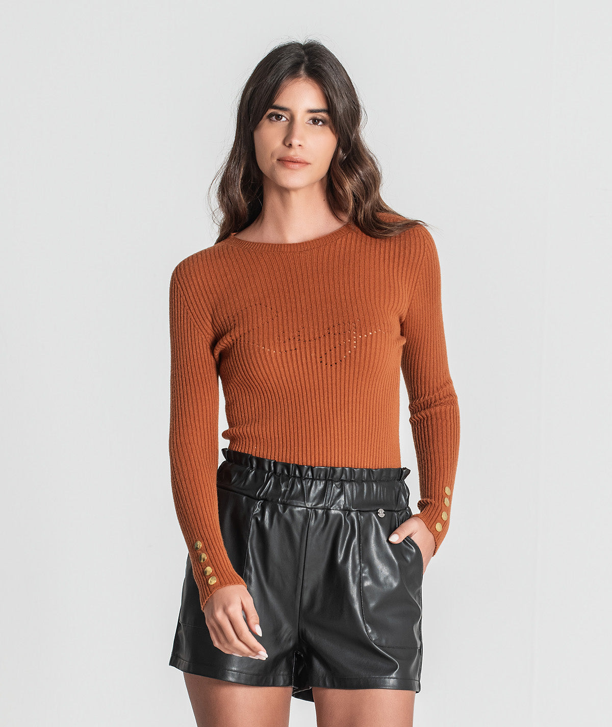 Camisola com perfurado Ruga 3347