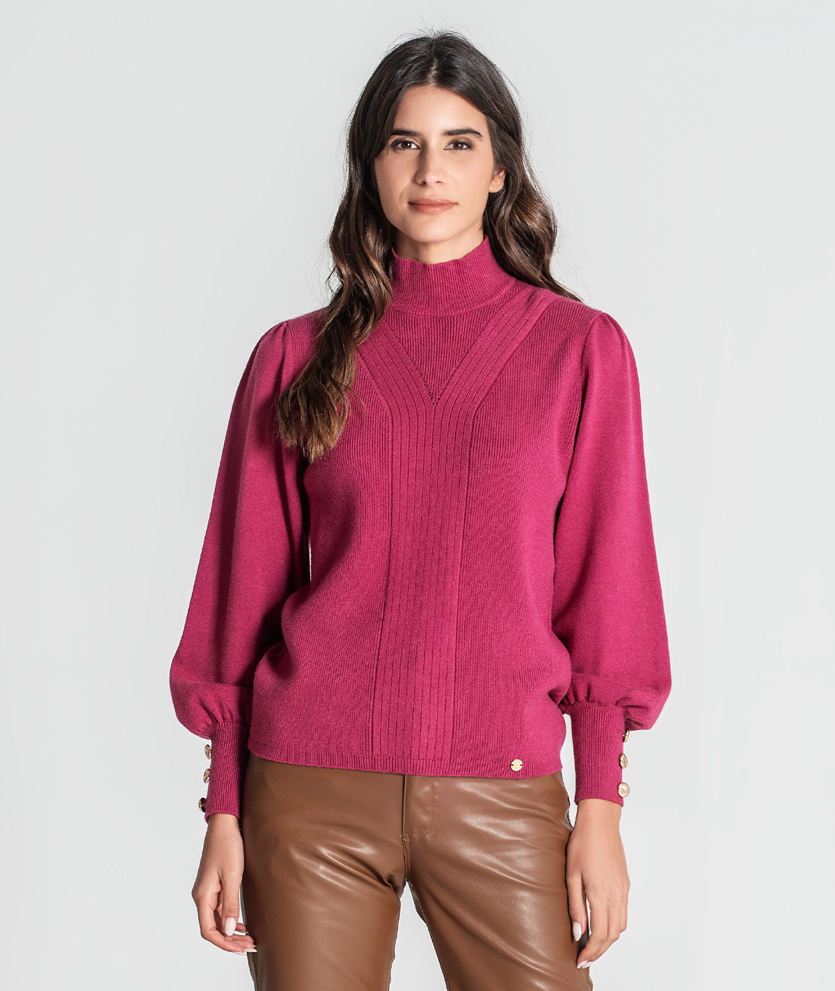 Camisola com botões nos punhos 3348