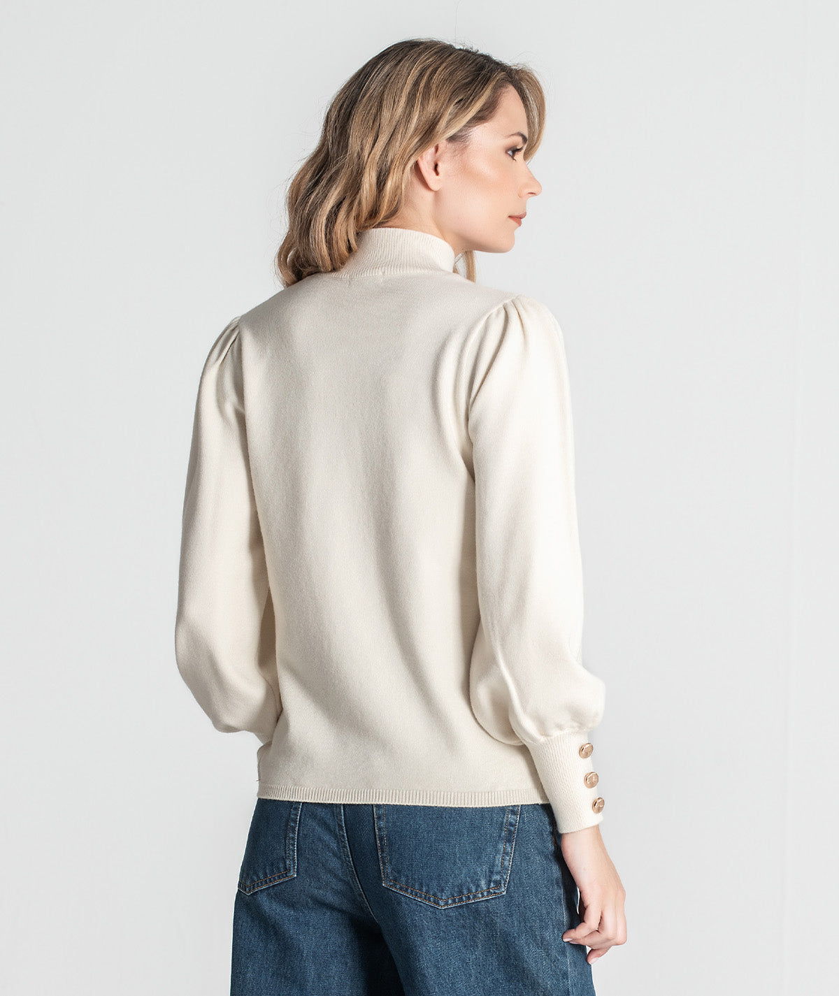 Camisola com botões nos punhos 3348