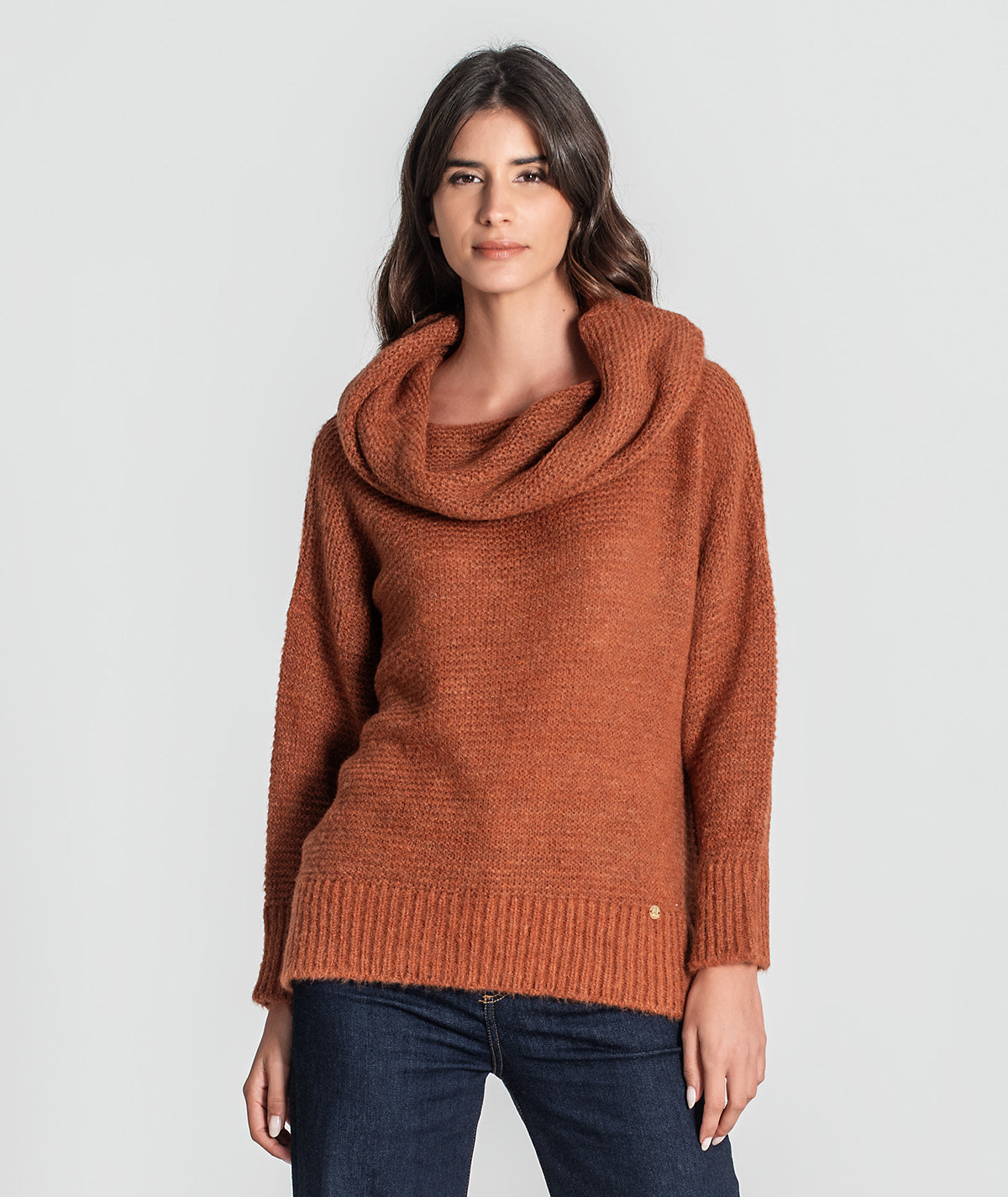 Camisola oversize com gola larga 3358