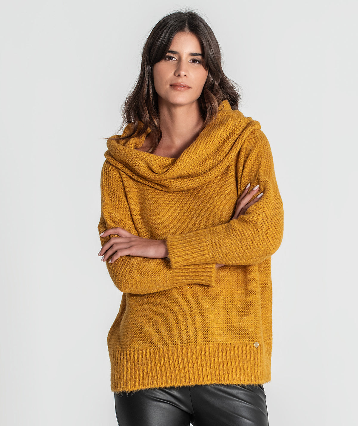 Camisola oversize com gola larga 3358