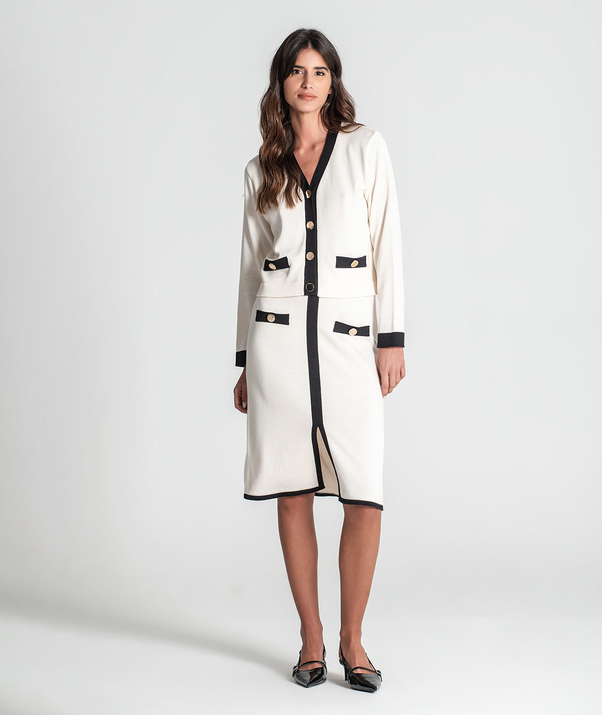 Casaco curto com contraste 3360