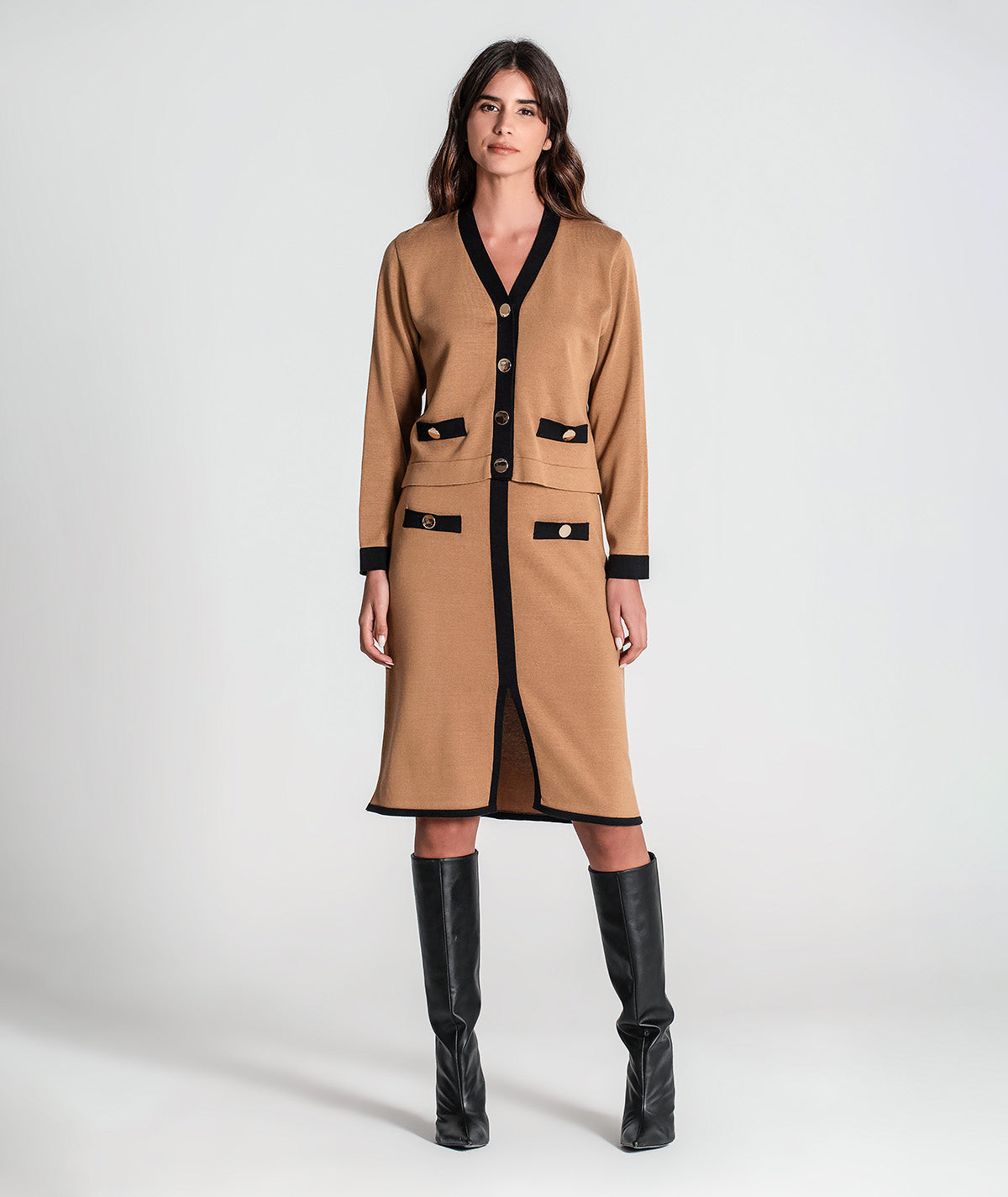 Casaco curto com contraste 3360