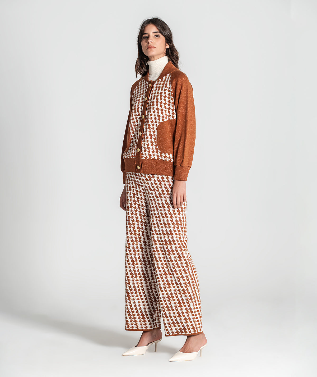 Casaco bomber pied-de-poule 3365