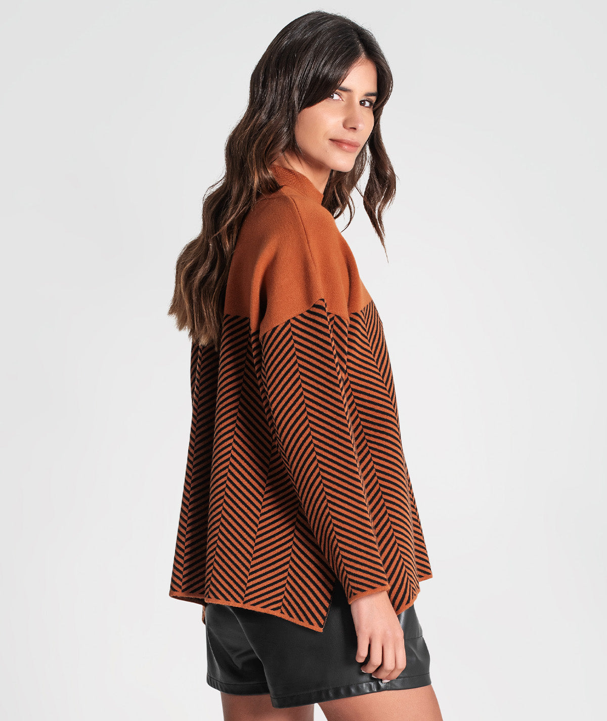 Camisola com jacquard espinha 3371