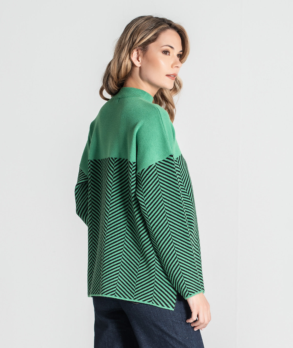 Camisola com jacquard espinha 3371