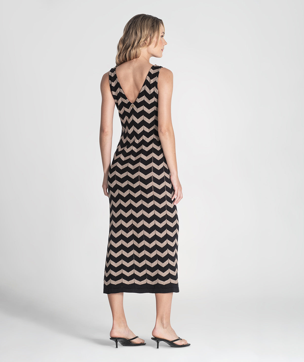 Vestido zigzag com brilho 3384