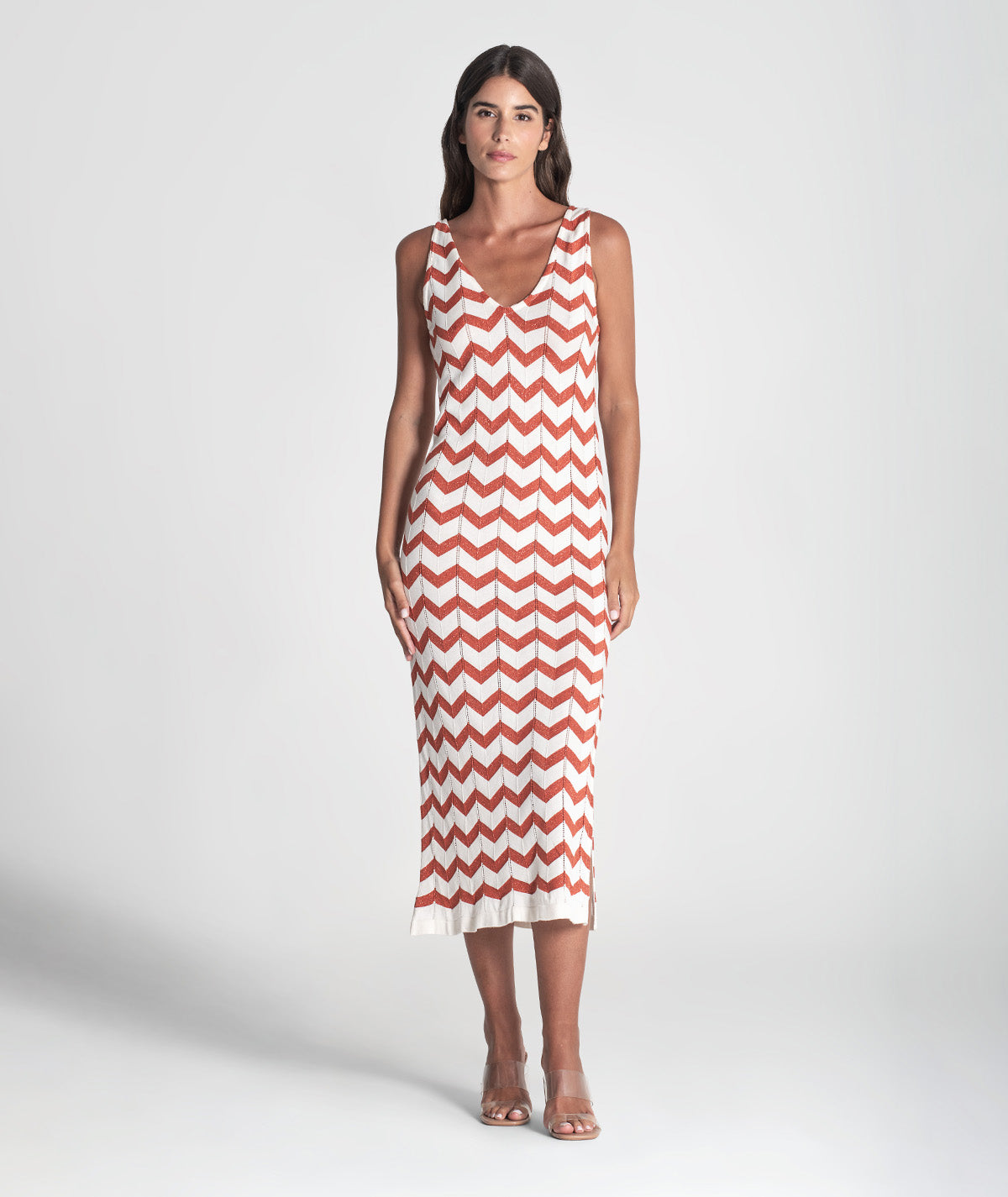 Vestido zigzag com brilho 3384