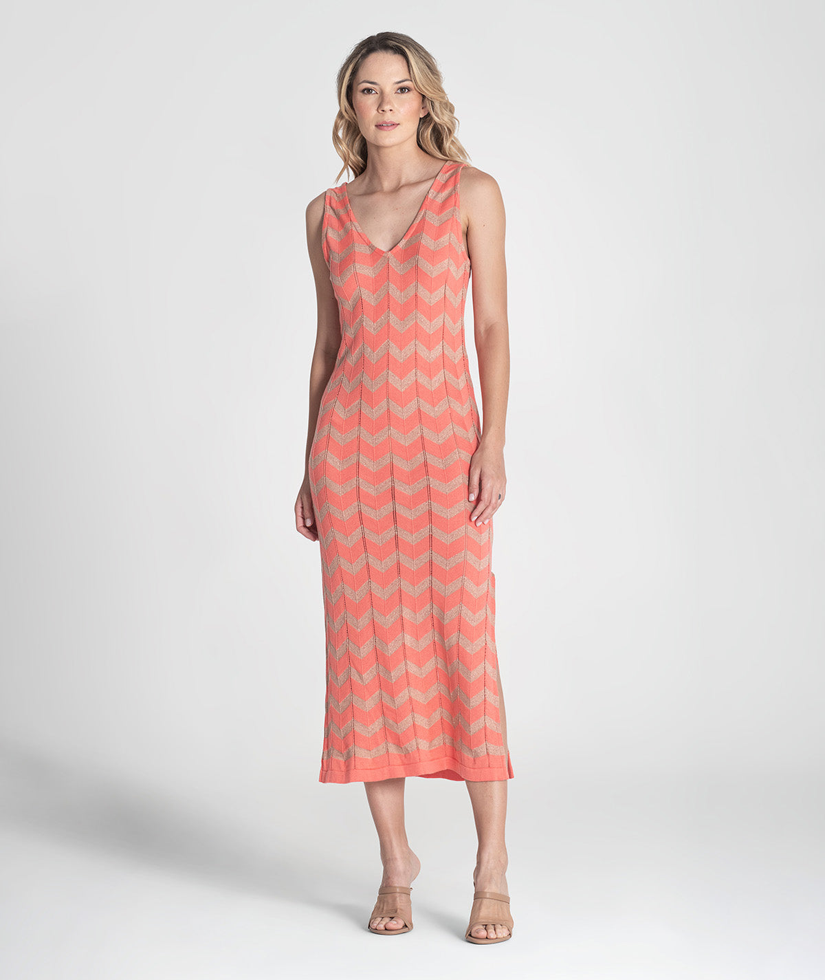 Vestido zigzag com brilho 3384