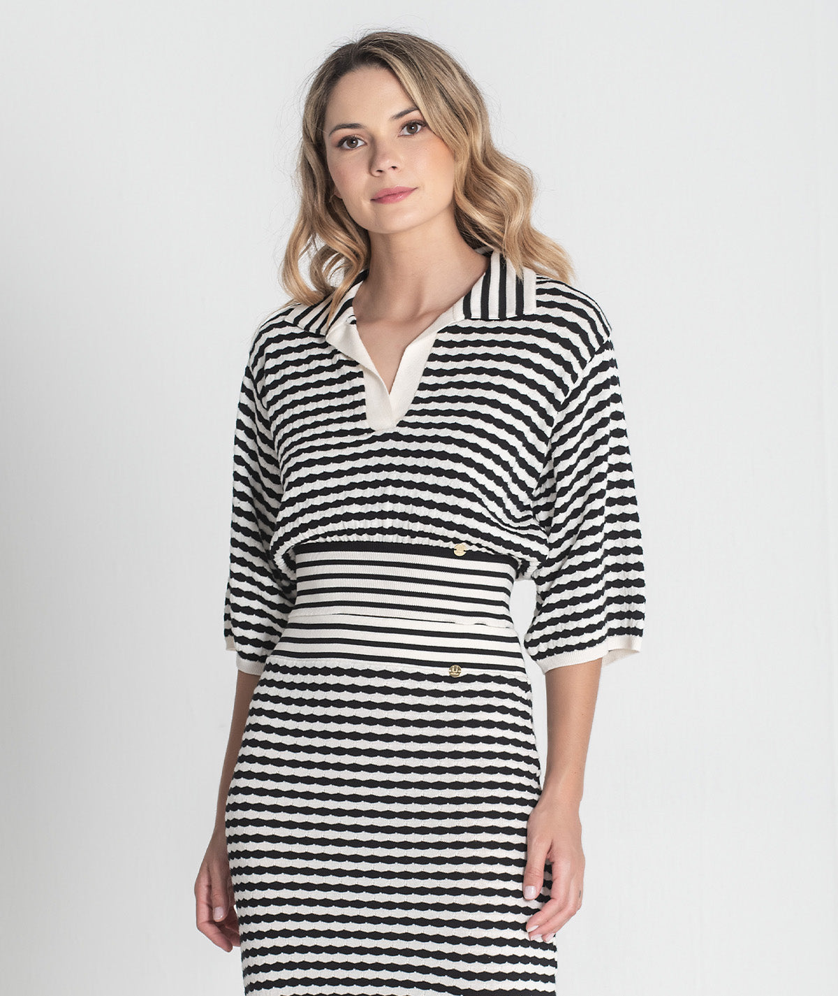 Camisola polo com perfurados 3385