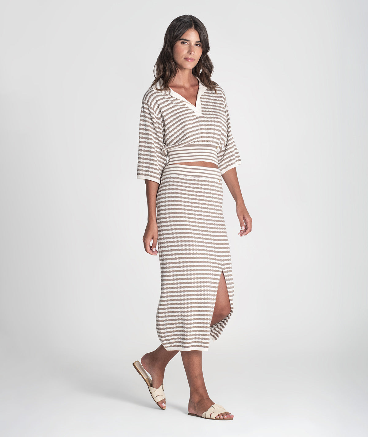 Camisola polo com perfurados 3385