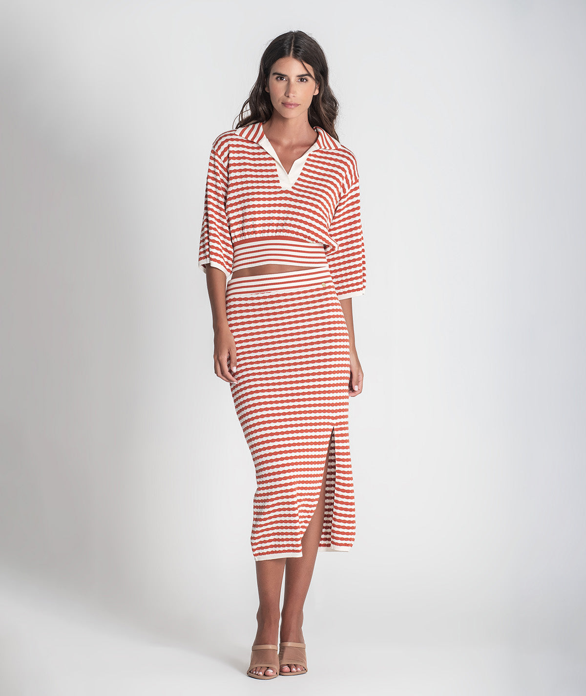 Camisola polo com perfurados 3385