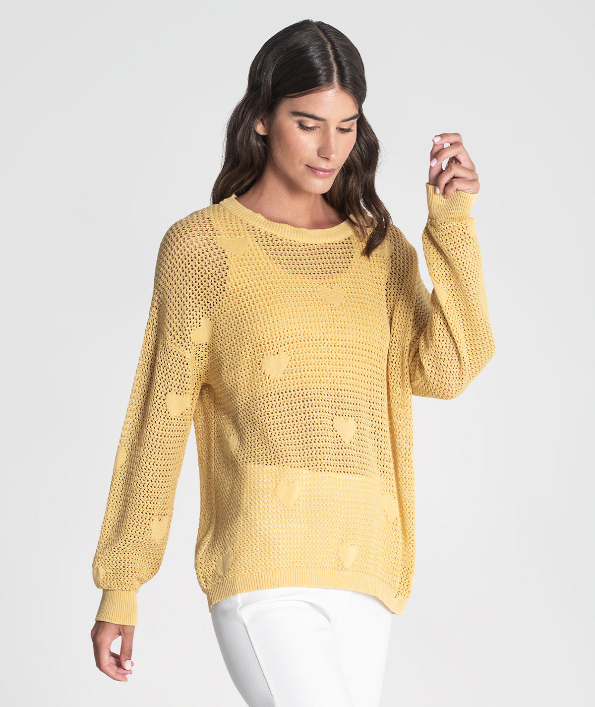 Camisola perfurada corações 3399