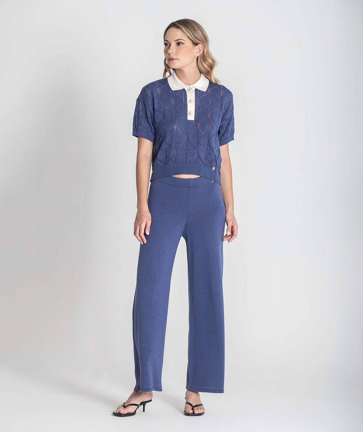 Camisola polo perfurada 3400