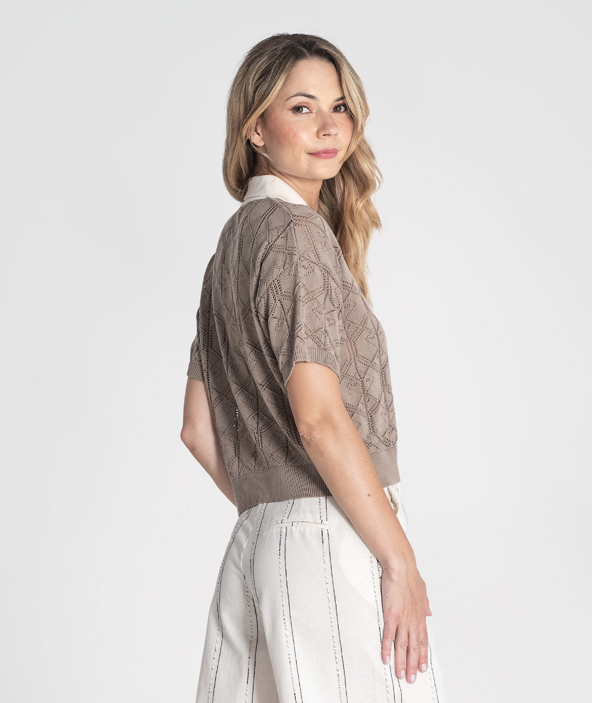 Camisola polo perfurada 3400