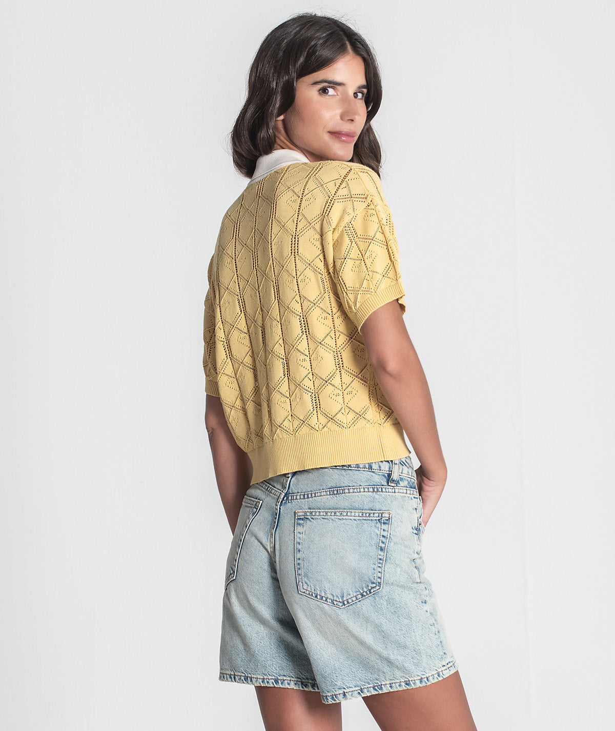 Camisola polo perfurada 3400