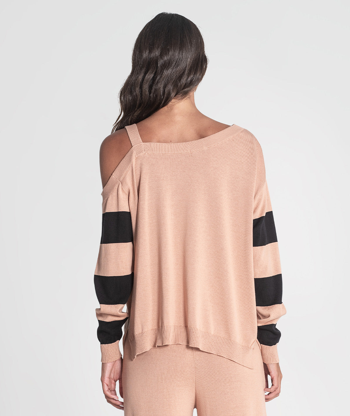 Camisola mangas riscas com fivela R 3403