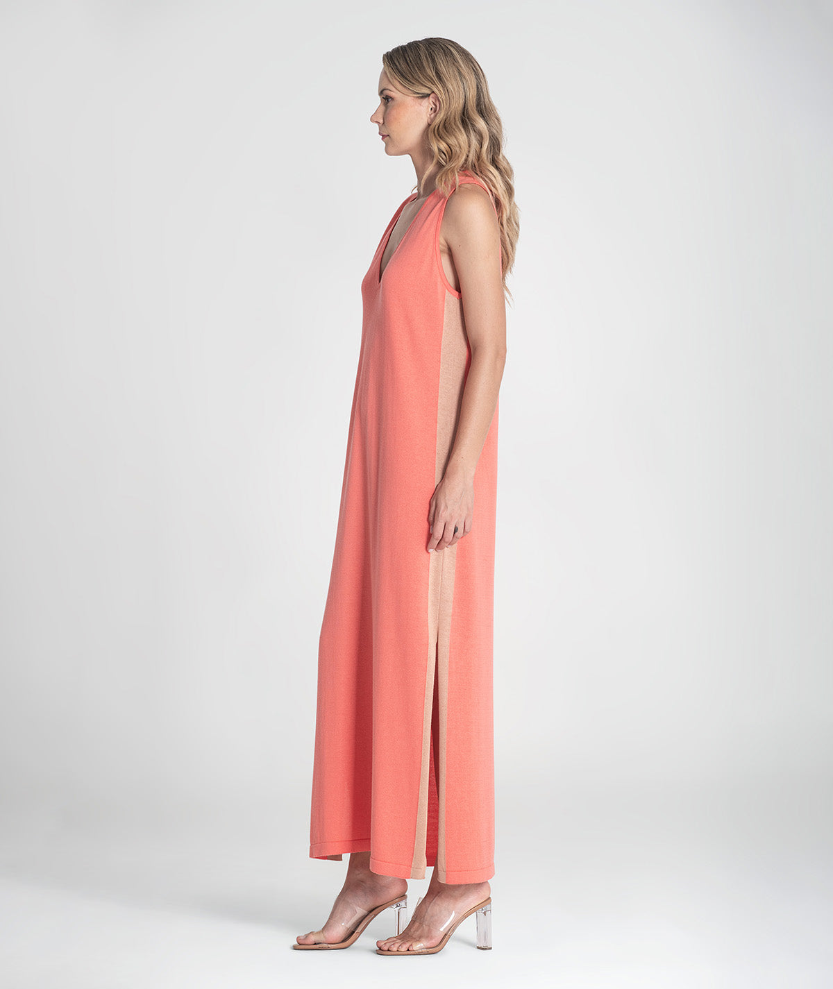 Vestido com contrastes de cor 3413