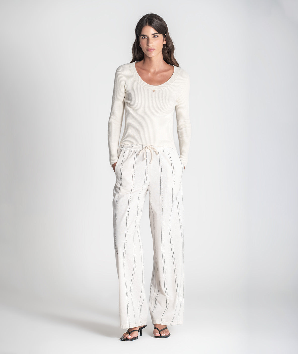 Camisola canelada com chapa R 3418