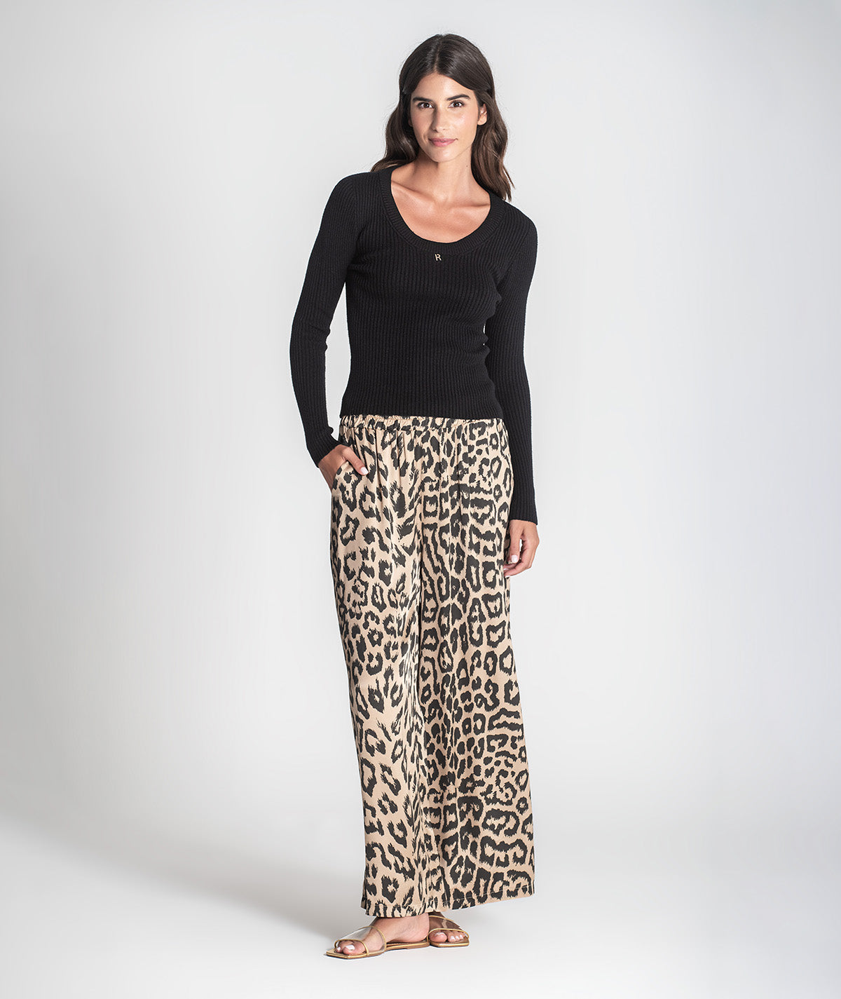 Camisola canelada com chapa R 3418