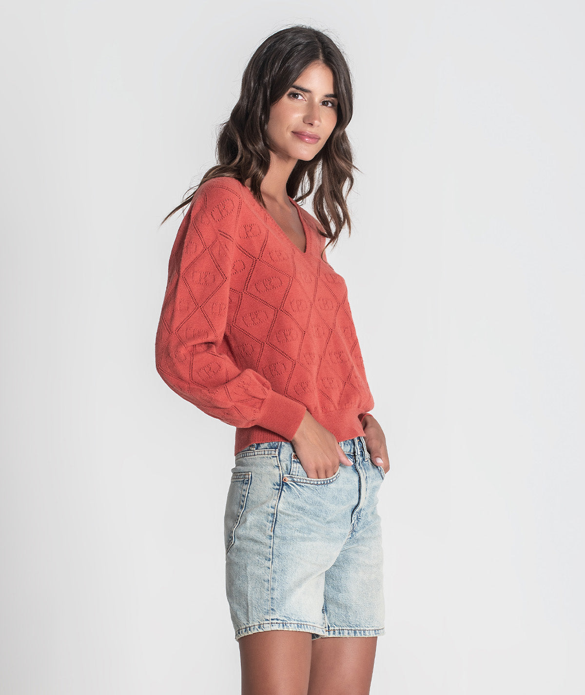Camisola com perfurados 3421