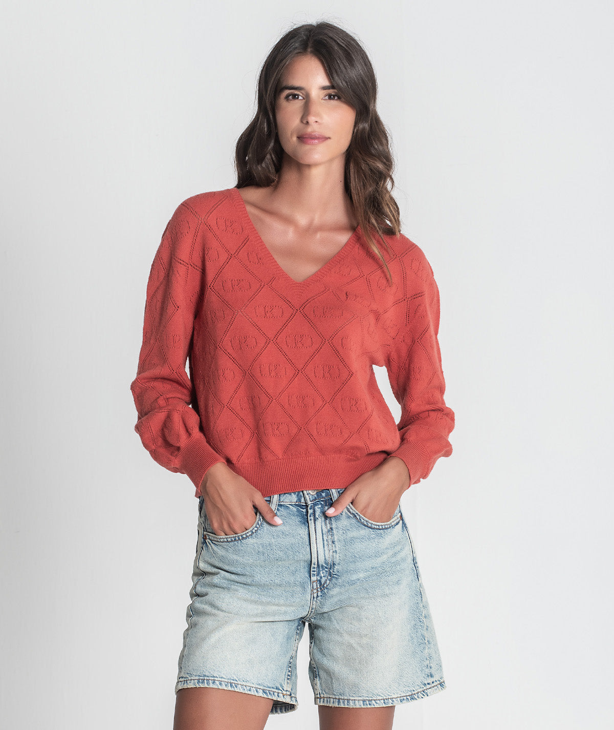 Camisola com perfurados 3421