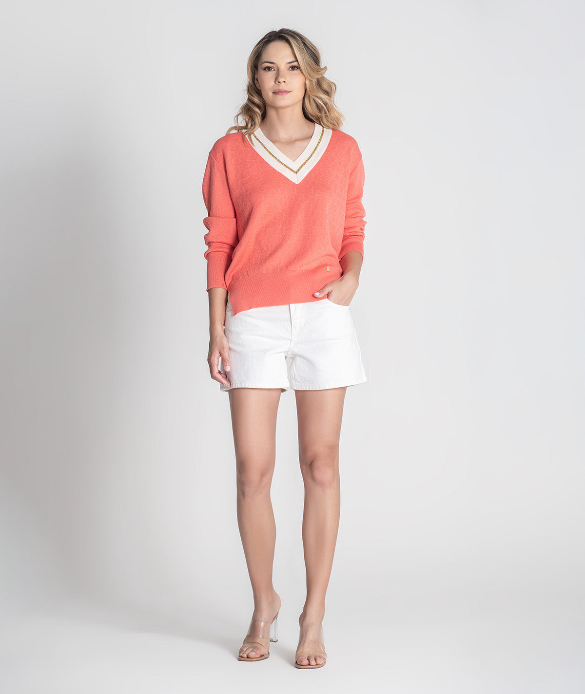 Camisola com relevos e botões 3422