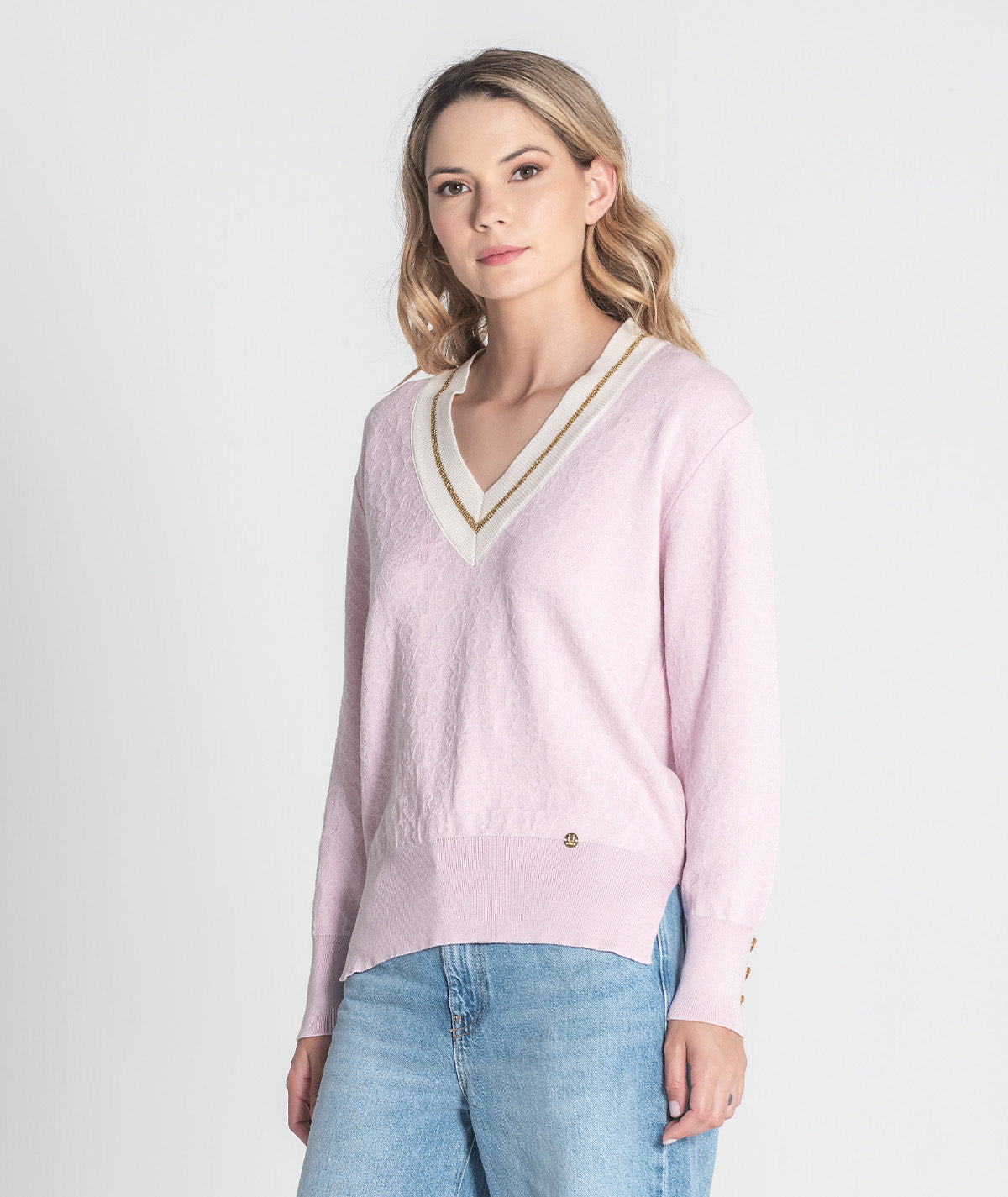 Camisola com relevos e botões 3422