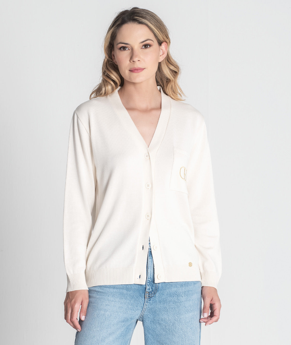 Casaco com bordado dourado 3427